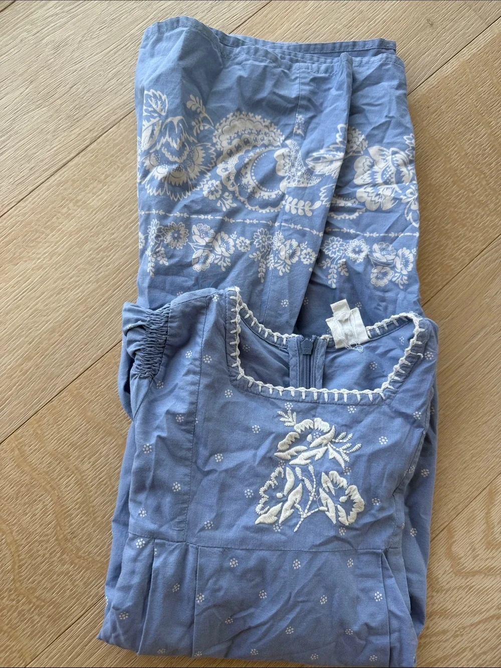 Apolina 5-7 Light Blue Embroidered Dress with Cream Trim💙👀